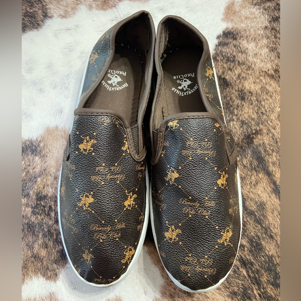 Beverly Hills Polo Club Brown Slip-On Shoes